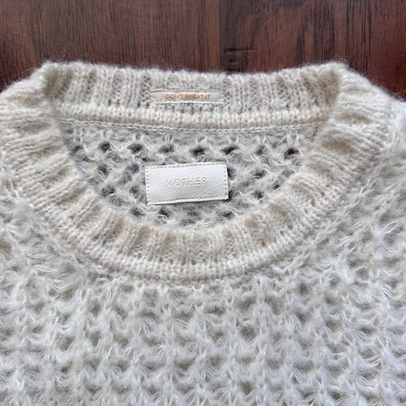 MOTHER "The Jumper" Sweater Small‎ Mostly Sunny Striped Alpaca Blend Cozy Soft - Picture 5 of 16